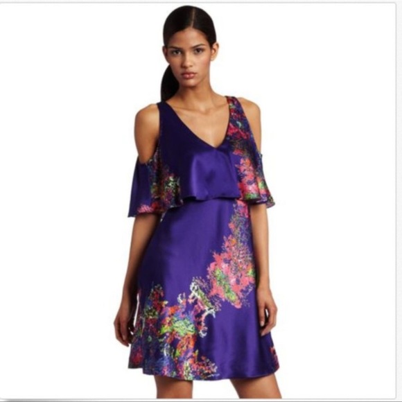 Halston Heritage | Floral Silk Dress - Picture 8 of 8